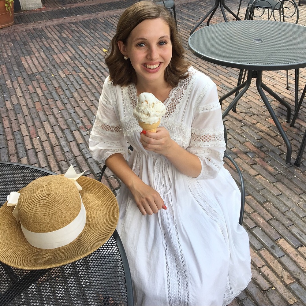White lace Anthropologie midi dress